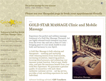 Tablet Screenshot of goldstarmassage.com.au